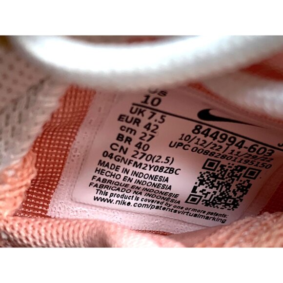 Nike Womens Roshe One Coral Stardust Knit Sneakers 844994-603 Size 10 E9057 - Picture 3 of 9